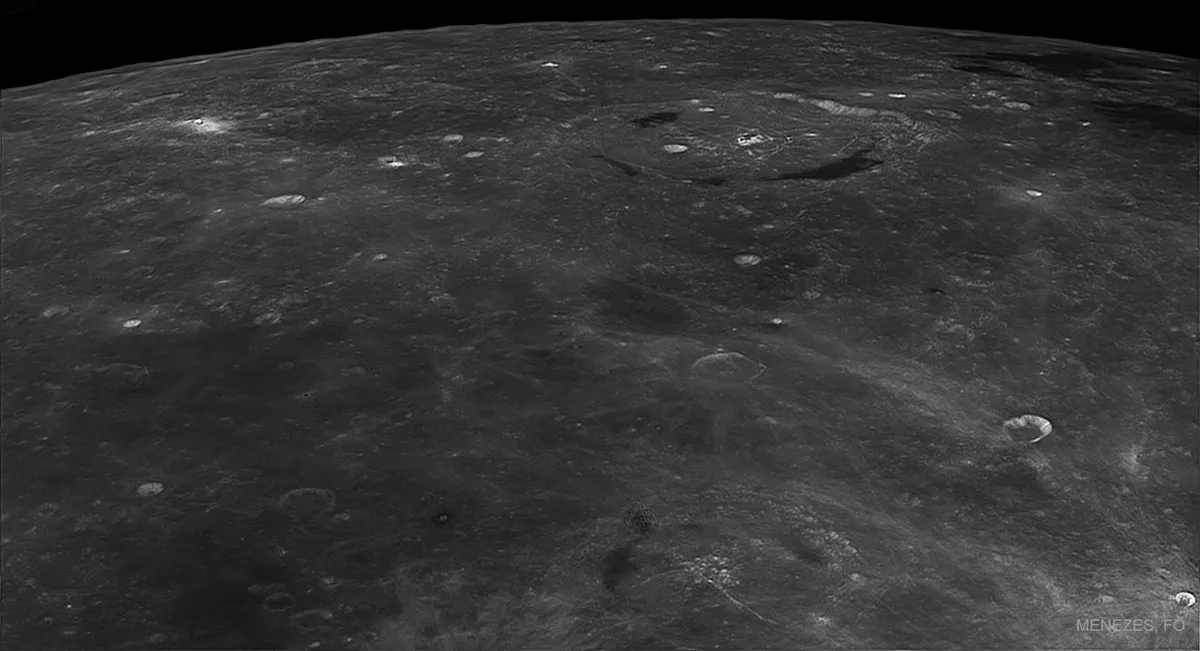 A View in Profile of Crater Petavius by Fernando Oliveira De Menezes, Sao Paulo, Brazil. Equipment: C11 Edge HD, SO 290MC, IR Filter Pass 685