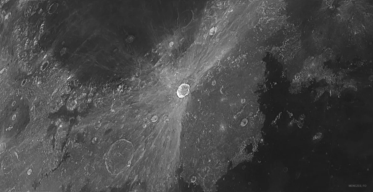 Crater Proclus by Fernando Oliveira De Menezes, Sao Paulo, Brazil. Equipment: C11 edge HD, So 290mc, IR Filter PASS 685