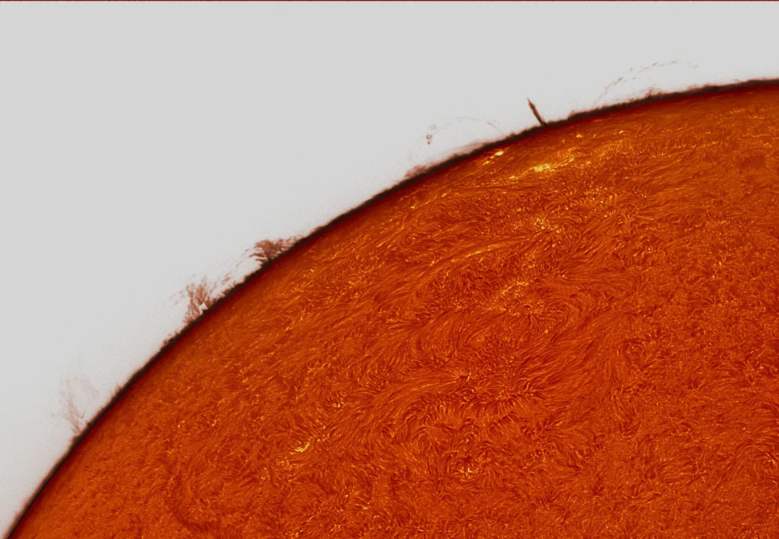 Solar Active Region 1785 Surge Prominence by Stuart Green, Preston, Lancashire, UK. Equipment: 150mm Solar Scope, DMK41 mono CCD.