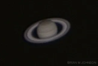 Saturn at time of Cassini Probe landing Dec 2004 by Brian.M.Johnson, Hove, UK.