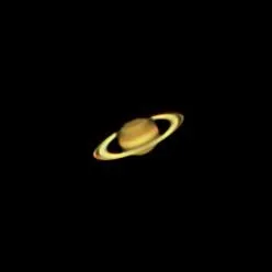 Saturn with XBox webcam by Bob Ford, Wiltshire, UK. Equipment: Skywatcher 200P, HEQ5 Pro Mount, modified Xbox webcam