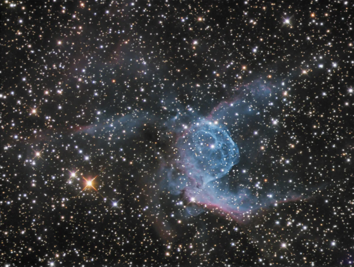 Sh2-298 (NGC 2359, IC 468, Gum 4, LBN 1041, Thor’s Helmet) by Dan Crowson, Animas, New Mexico, USA. Equipment: SBIG STF-8300M, Astro-Tech AT12RCT at f/8 2432mm.