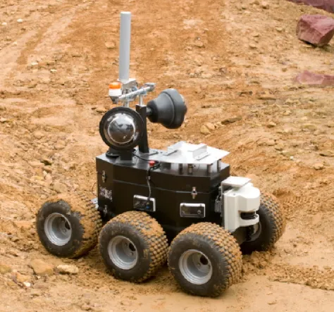 BAe Robotic rover being tested on the simulated martain landscape at the ATLAS, R27, quadrangle at STFC's Rutherford Appleton Laboratory under an ESA contract, 8th December 2011.