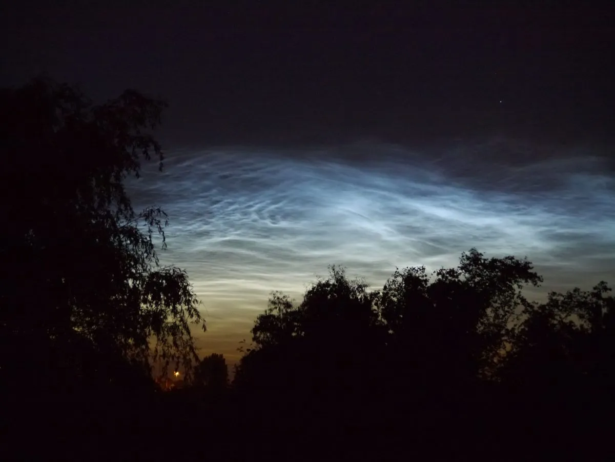 Noctilucent Clouds by Michael Carr, Newcastle upon Tyne, UK. Equipment: Panasonic Lumix G3, Panasonic Vario 45-200 lens