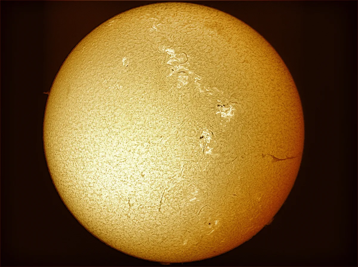 Solar Disk by John Maclean, Exeter, UK. Equipment: Atik314L , Coronado PST Solarscope