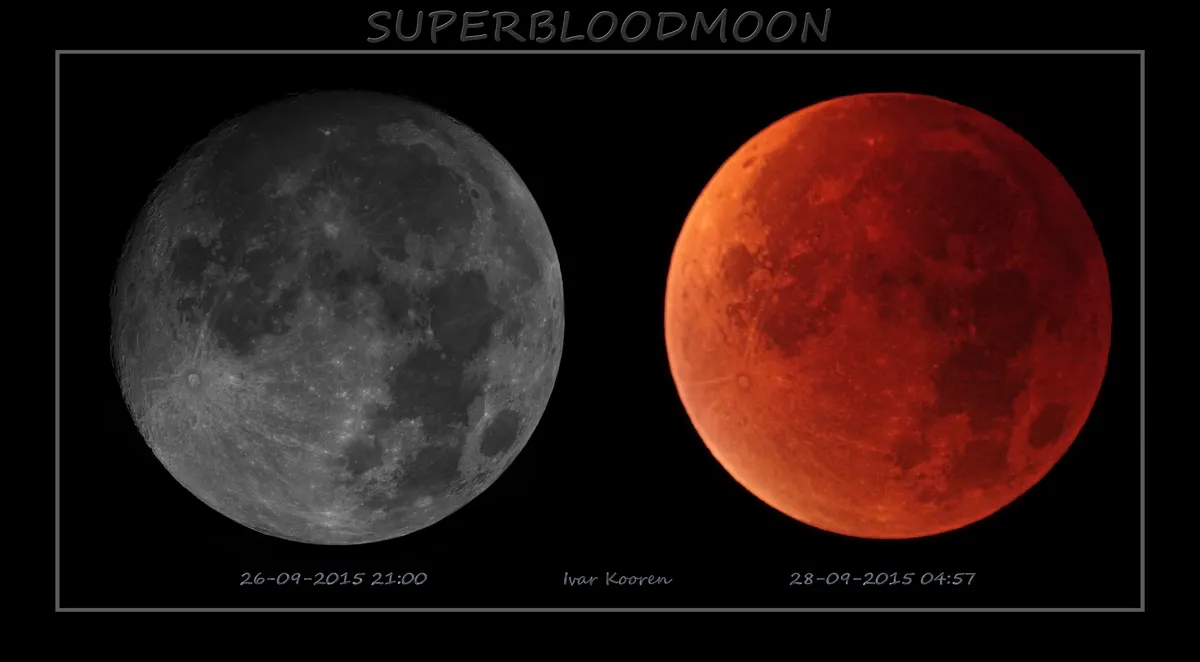 Lunar Eclipse (28/09/2015) by Ivar Kooren, Heenvliet, The Netherlands.