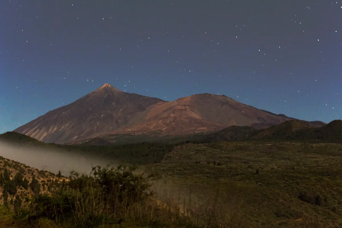 Mount Teide by Moonlight by Peter Louer, Tenerife. Equipment: Canon 700D, 50mm Canon lens.
