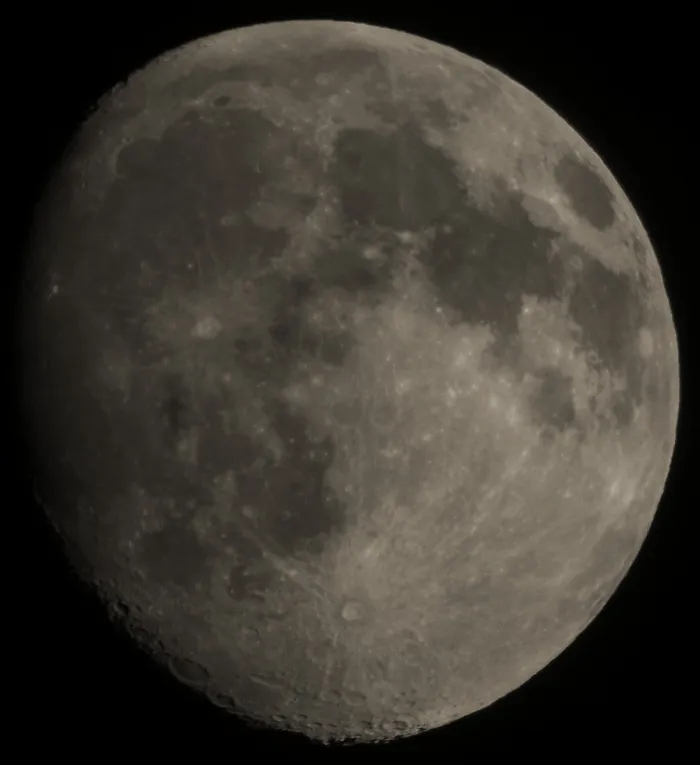 Moon July 9th by Philip Pugh, Chippenham, UK. Equipment: 127mm Maksutov, Lumix compact digital.