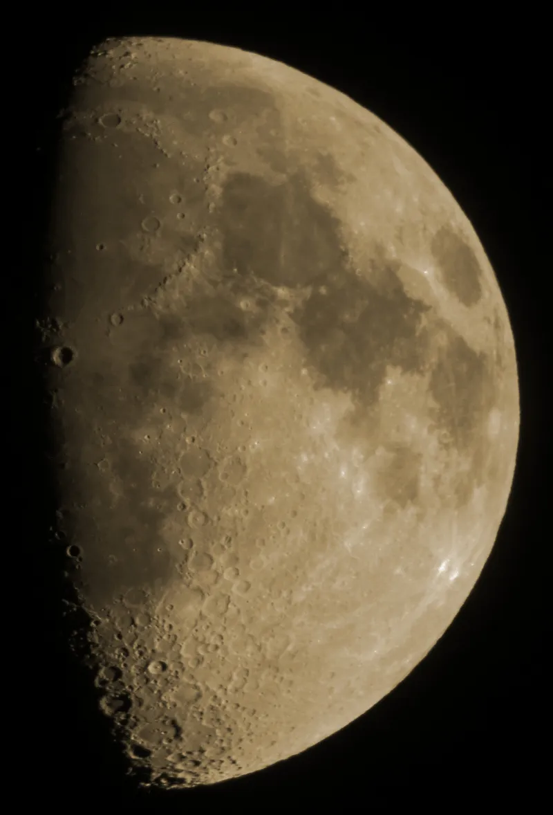 Moon July 6th by Philip Pugh, Chippenham, UK. Equipment: 127mm Maksutov, Lumix compact digital.
