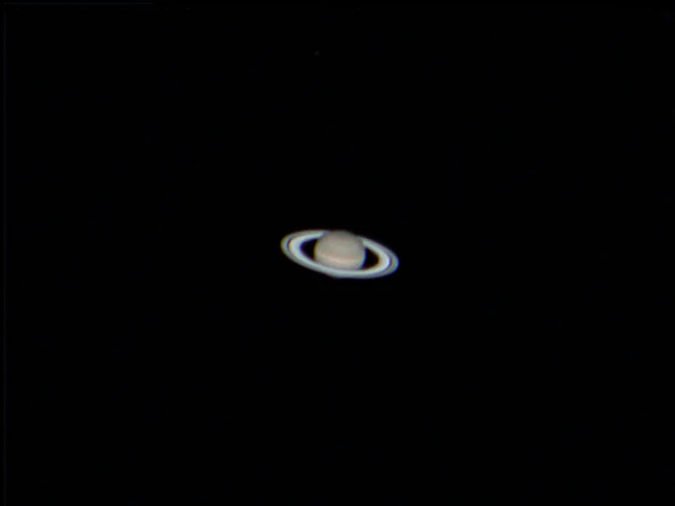 My First Astro Image - Saturn by Thomas Pickles (8 years old), Somerset, UK.