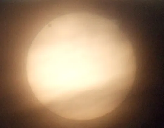 The Transit of Venus 2012 by Anthony Morgan, South Wales, UK. Equipment: Sky-Watcher Mercury707, AZ2 mount, Custom built Solar filter (made with Baader astrosolar safety film), Fuji Finepix Z5 digital camera