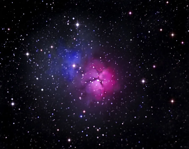 The Triffid Nebula by Mark Casto, Halesworth, Suffolk, UK. Equipment: Skywatcher 200p, Eq5 mount with dual axis motors, Canon 350D
