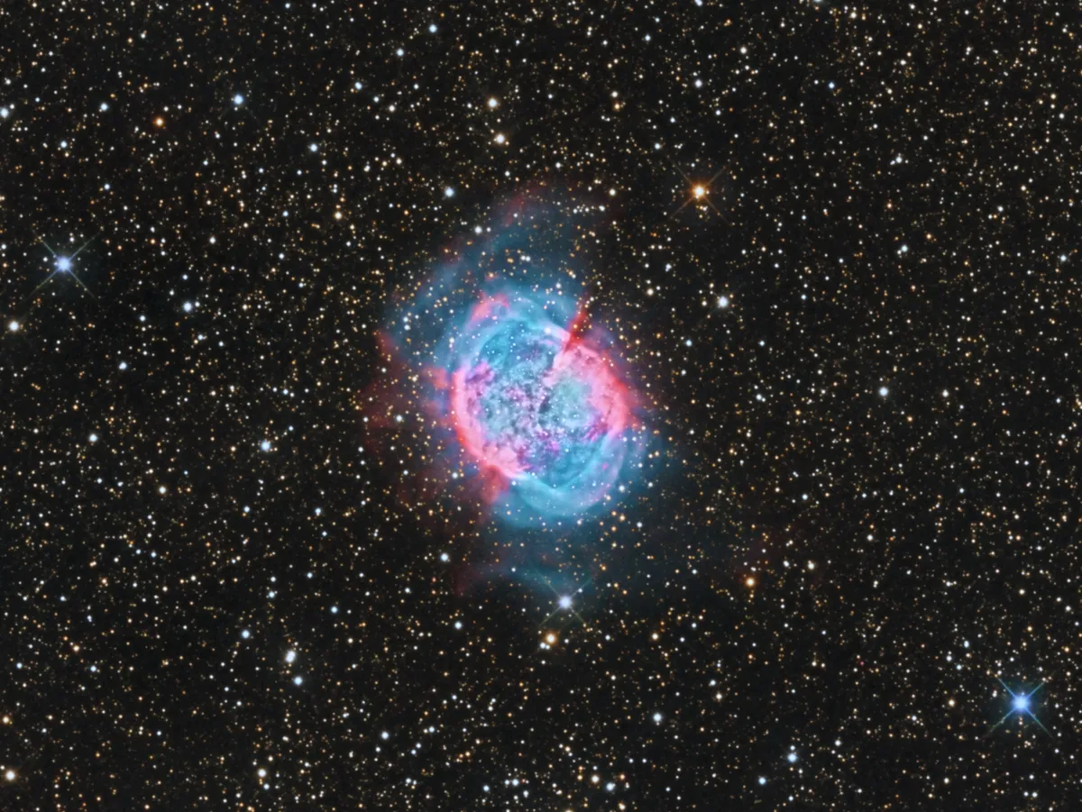 Dumbell Nebula by Ron Brecher, Guelph, Ontario, Canada.