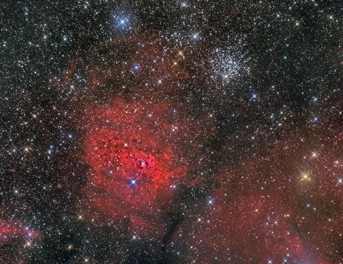Bubble Nebula, Herbig-Haro 170, M52 and more... by Ron Brecher, Guelph, Ontario, Canada.