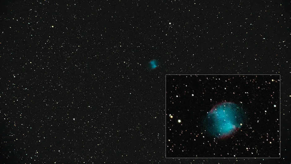 M27 taken with a single 30 second exposure from the Vixen-SD103S.