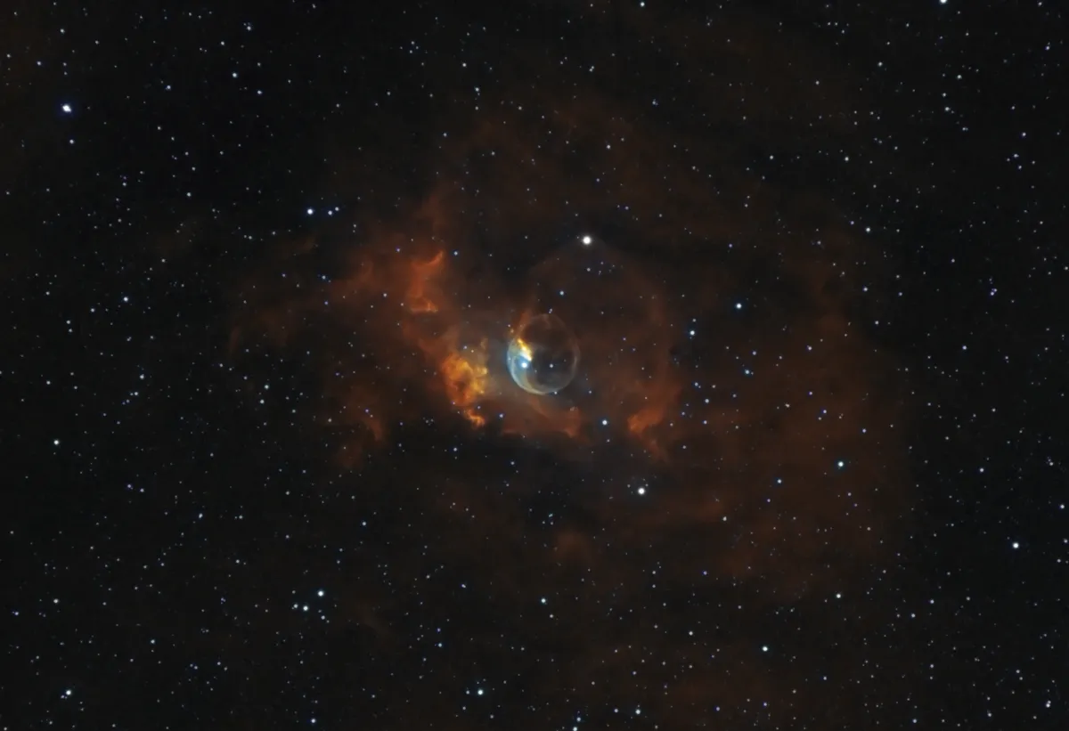 Bi Colour Bubble Nebula by Jay Bird, Devon, UK.