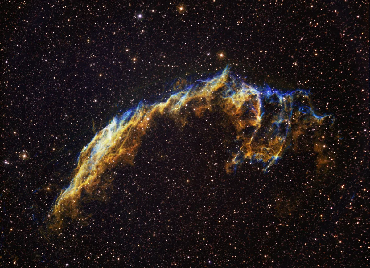 C33 Eastern Veil Nebula by Mark Griffith, Swindon, Wiltshire, UK. Equipment: Telescope service 8