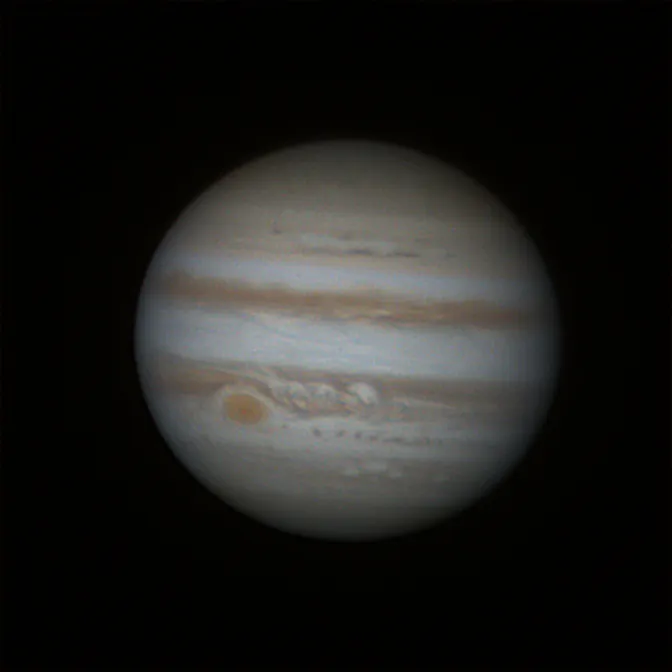 Jupiter by Mark Batehup, Liphook, Hampshire, UK. Equipment: Celestron C11 CGEM @ F10, Neximage 5