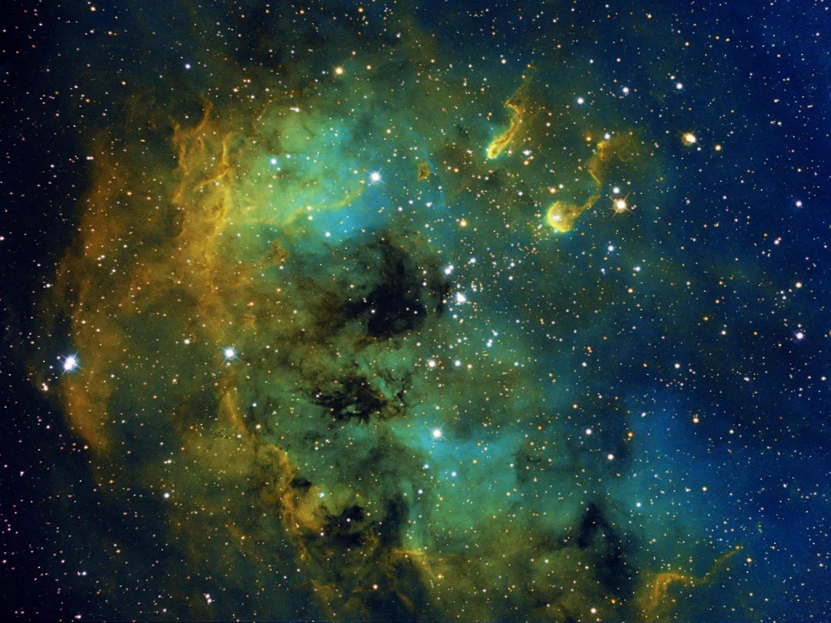 IC410 Tadpole Nebula by Mark Griffith, Swindon, Wiltshire, UK. Equipment: Teleskop service 12
