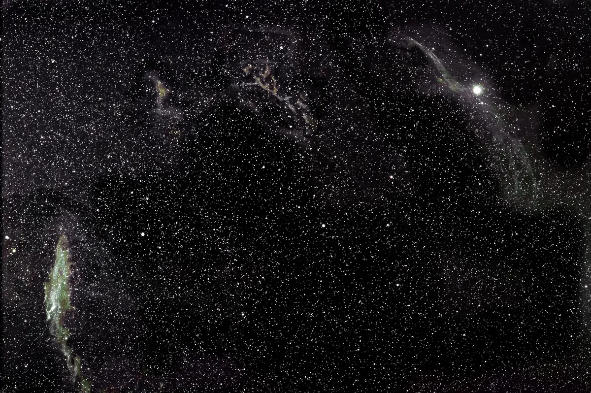 Veil Nebula by James Robertson, London, UK. Equipment: Skywatcher Esprit ed80, AVX mount, Canon 750d astro modified,
