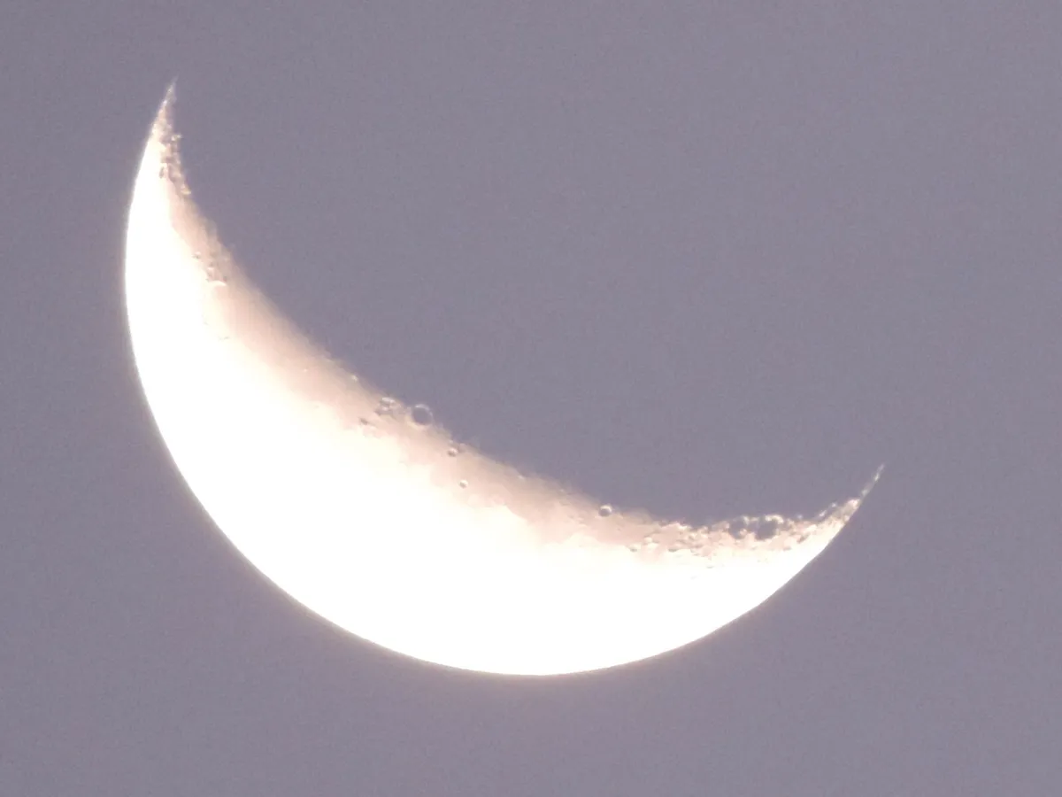 Morning Moon by Robert Walker, Santorini. Equipment: Nikon p520