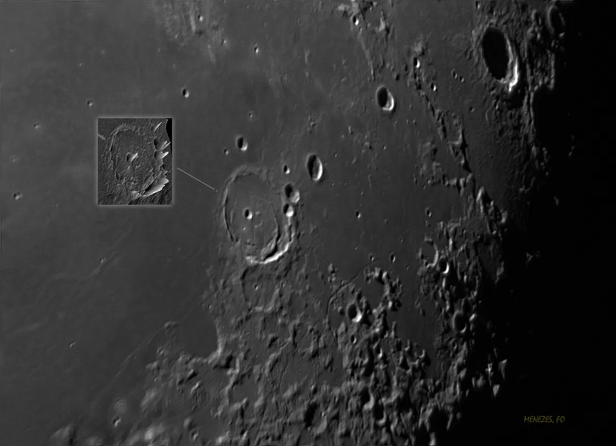 Posidonius Crater by Fernando Oliveira De Menezes, Sao Paulo, Brazil. Equipment: CPC C11 EDGE HD, ASI 174MM, POWERMATE 4X.