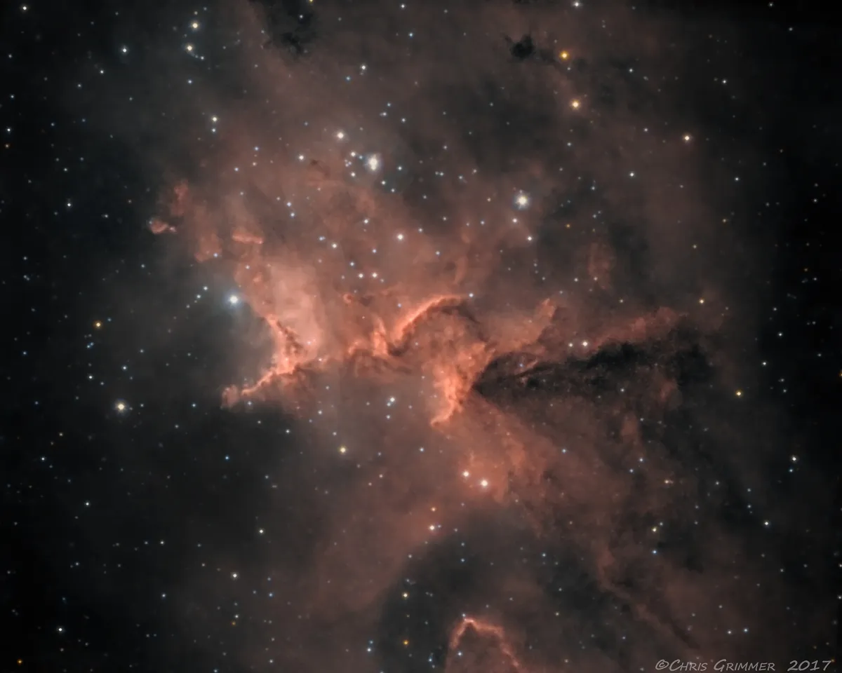 Melotte 15 The heart of the Heart by Chris Grimmer, Norwich, UK. Equipment: 10