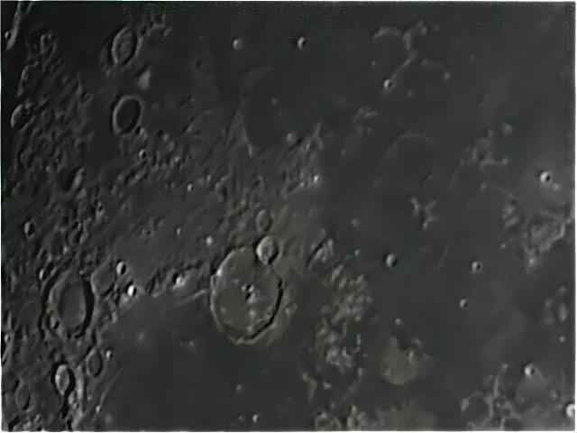 Moon Craters by Brian S Parker, Acrefair, Wales, UK. Equipment: 100mm ED refractor, 2x powermate, neq6 pro, Philips modded webcam
