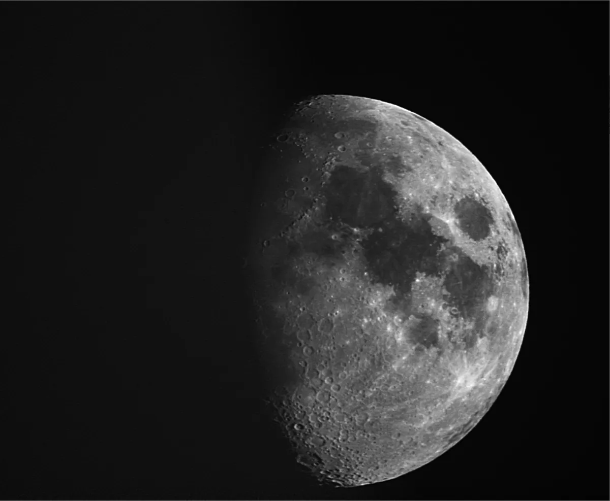 September Moon by Mike Jennings, Yorkshire, UK. Equipment: Celestron C8 OTA, Canon DSLR at prime focus.