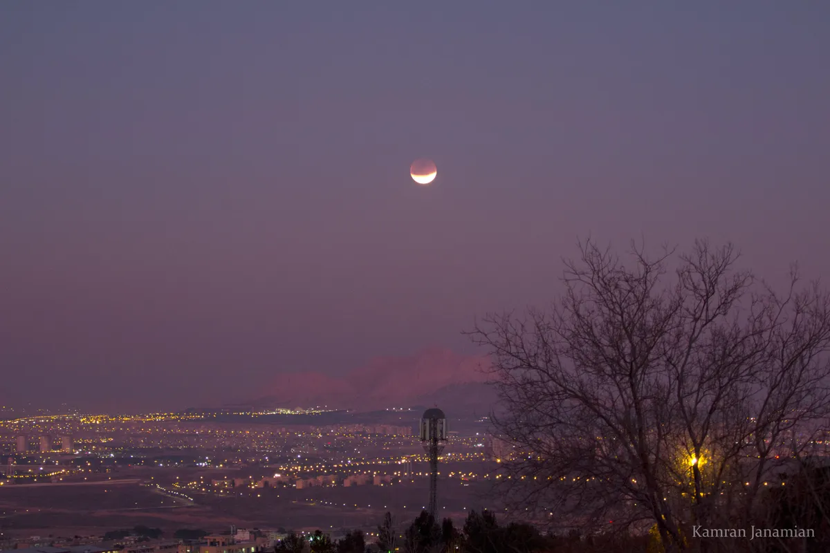 31rd Jan 2018 Lunar Eclipse as seen from Esfahan Iran, by Kamran Janamian.