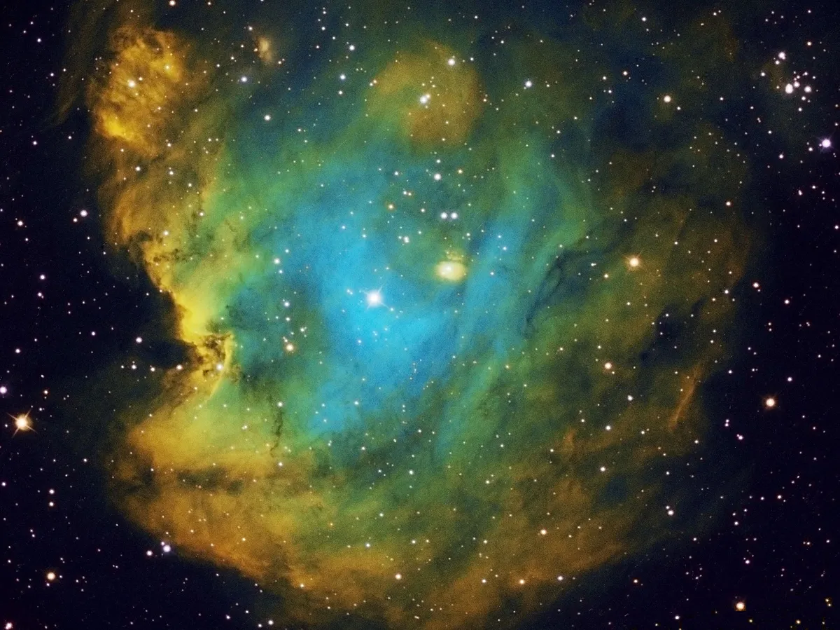 NGC2174 Monkey Head Nebula by Mark Griffith, Swindon, Wiltshire, UK. Equipment: Teleskop service 12