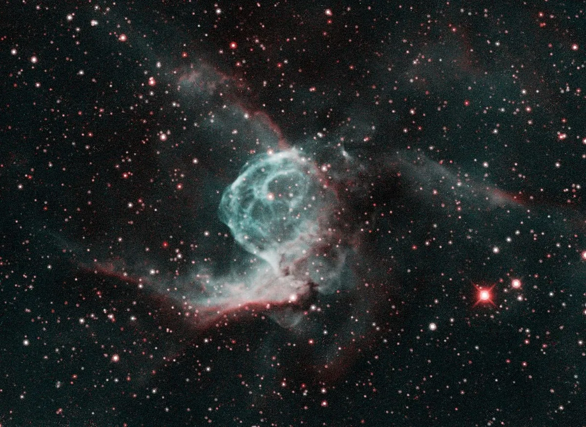 NGC2359 Thor's Helmet by Mark Griffith, Swindon, Wiltshire, UK. Equipment: Teleskop service 12