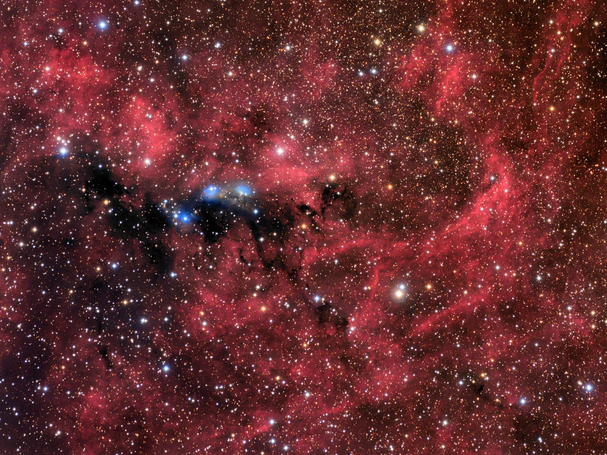 NGC 6914 Wide Field by Bob Franke, Chino Valley, AZ USA. Equipment: Takahashi FSQ-106ED, SBIG STF-8300M, Baader RGB, AstroDon Ha filter, Losmandy G11 mount.