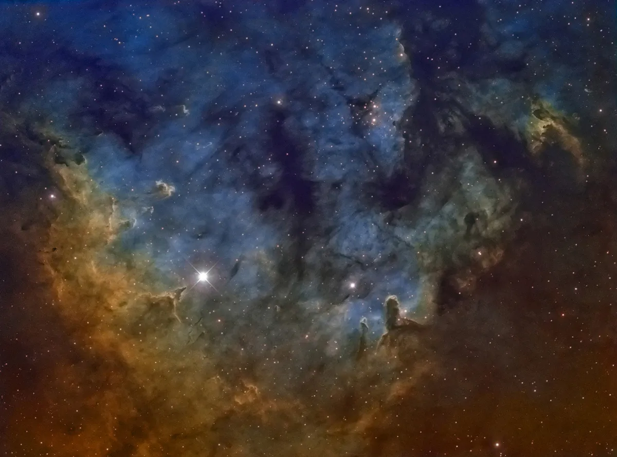 NGC7822 / Cederblad 214 by Andre van der Hoeven, HI-Ambacht, The Netherlands. Equipment: Takahashi FSQ106, SXV-H9, NEQ6