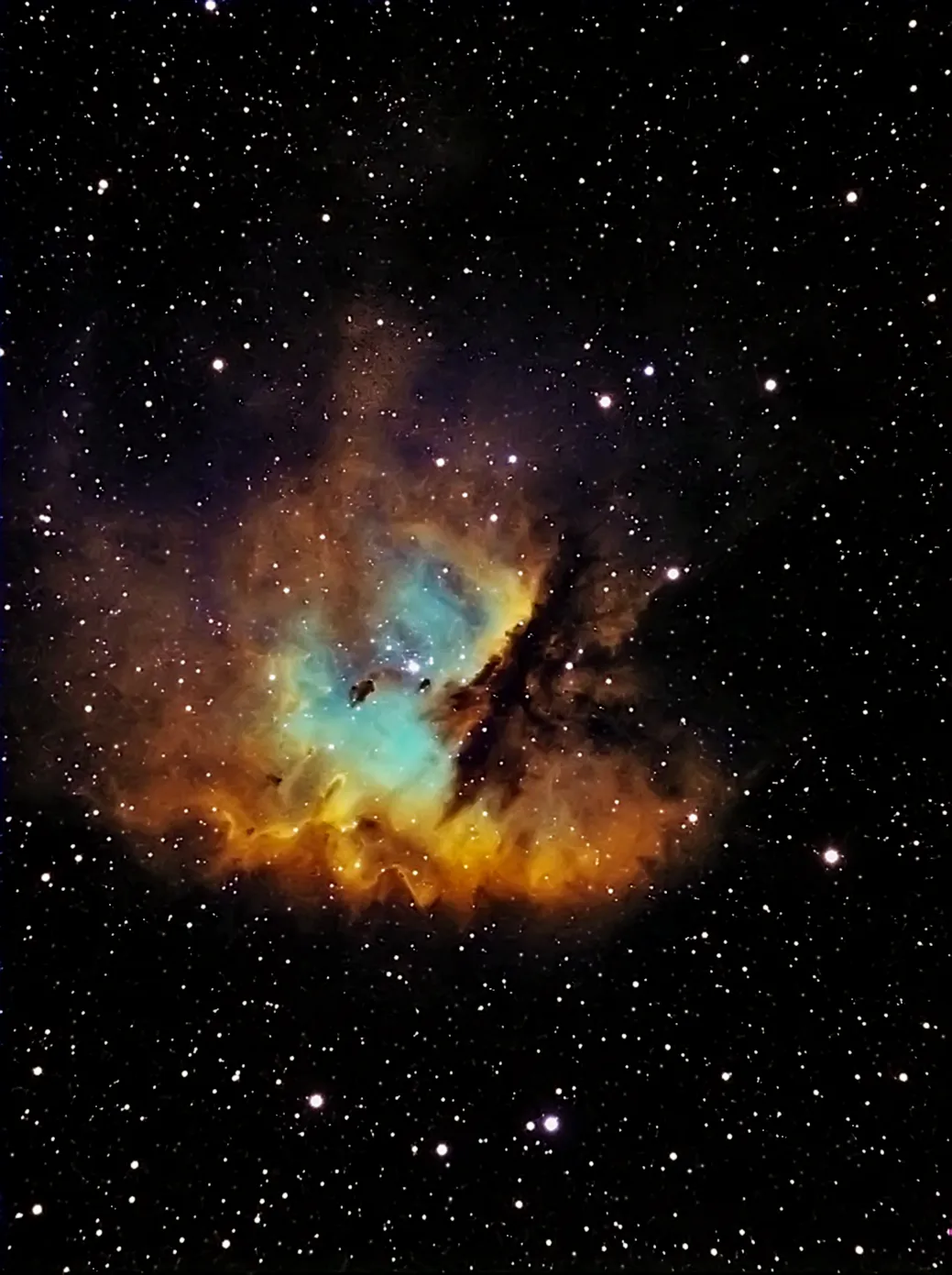 Pacman Nebula by John Maclean, Norman Lockyer Observatory, Sidmouth, Devon, UK.