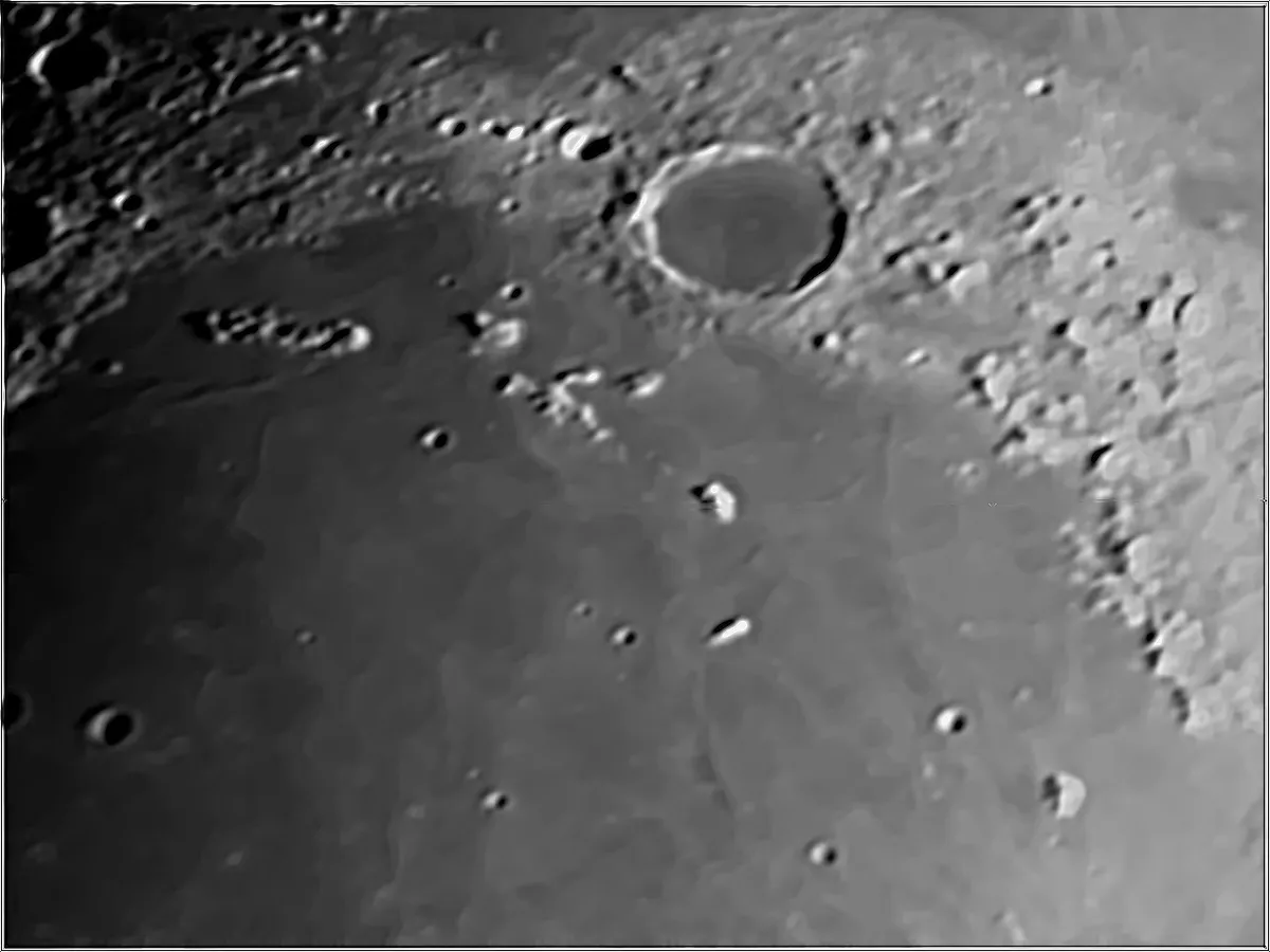 Plato Crater by Mike Jennings, Leeds, UK. Equipment: Celestron C8, Celestron Nextimage.