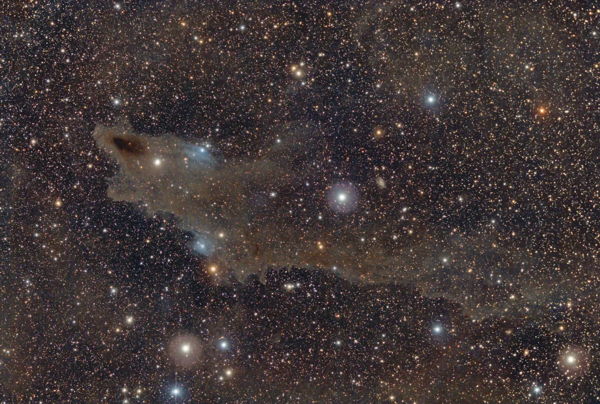 LDN1235 Shark Nebula with VDB149 and VDB150 by Andrea Pistocchini, Germignaga, VA, Italy. Equipment: Tecnosky 80/480, 0,8x reducer, Canon 450D, Neq6-PRO, Skywatcher 70/500, qhy5II Mono guide