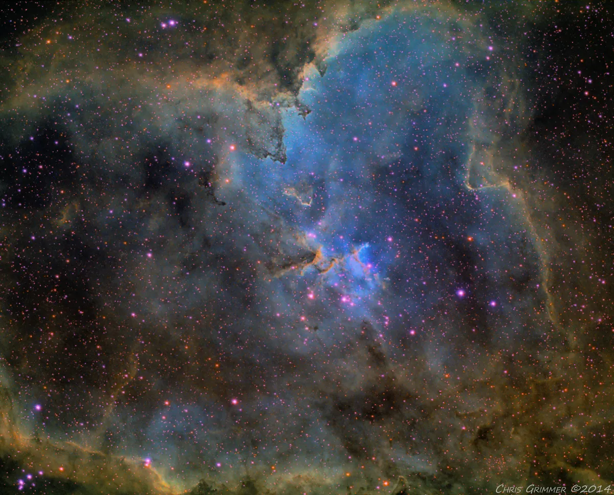 The Heart Nebula by Chris Grimmer, Seething, Norfolk, UK. Equipment: William Optics GT81 Triplet, SXVR H694 CCD, Baader filters, iOptron cem60 standard.