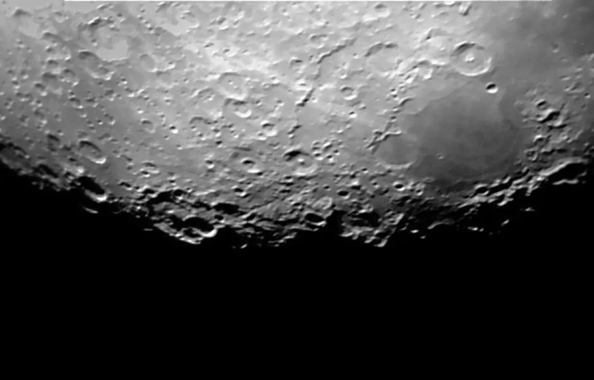 Lunar southwest - Mare Nectaris by Alan Stewart, Glenrothes, Fife, UK. Equipment: Skywatcher 150PL, Orion astrocam, Registax 6