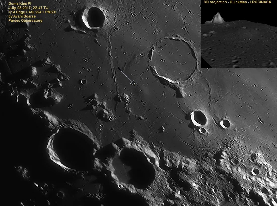 Dome Kies Pi (Lunar 60) by Avani Soares, Parsec Observatory, Canoas, Brazil. Equipment: C14 Edge, ASI 224, PM 2X.