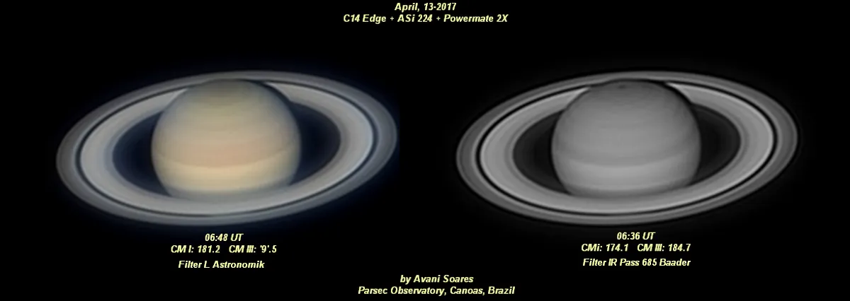 Saturn 2017 by Avani Soares, Parsec Observatory, Canoas, Brazil.