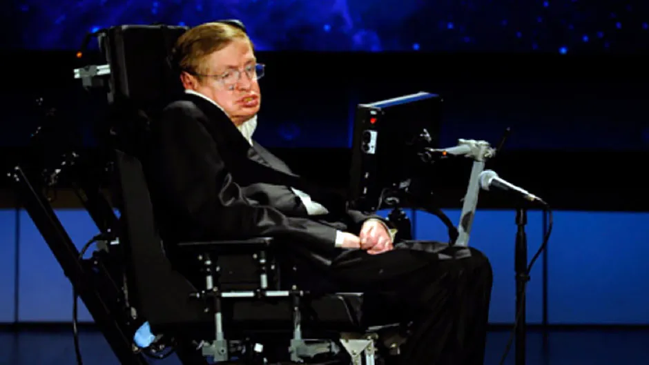 Despite losing the ability to speak in 1985, Hawking continued to give lectures and talks for many decades. Credit: NASA