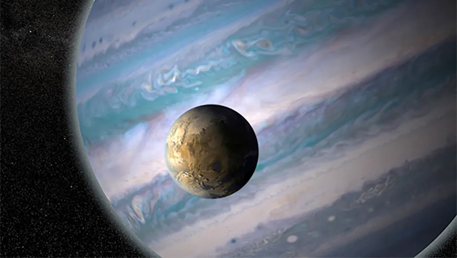 Exomoons may be better candidates for life than exoplanets. This artist’s illustration shows a moon in orbit around a gas giant exoplanet.NASA GSFC: Jay Friedlander and Britt Griswold
