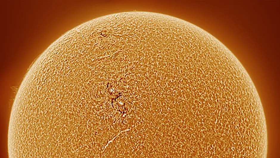 hydrogen-alpha view of the sun