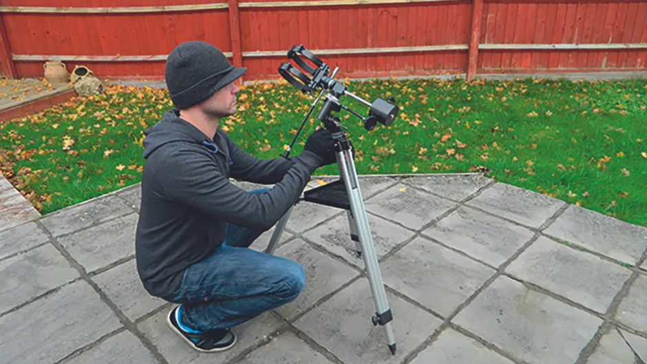 Setting up an equatorial mount is a relatively easy, one-person job once you get the hang of it. Credit: Steve Marsh