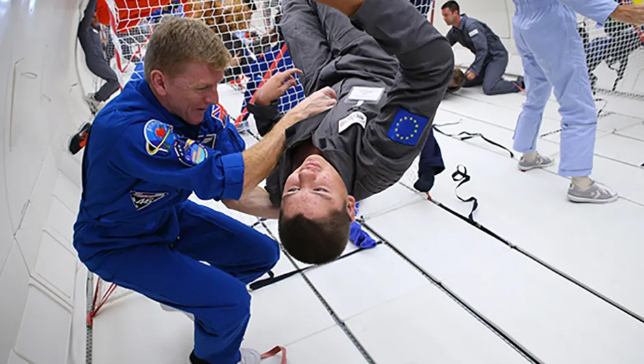 Peake has continued his outreach work on Earth. In August 2017, he and several other ESA astronauts took part in a project to let children with disabilities experience weightlessness on a parabolic flight. The Kid’s Weightless Dreams campaign was organised by Novespace and Rêves de Gosse Credit: ESA/Novespace