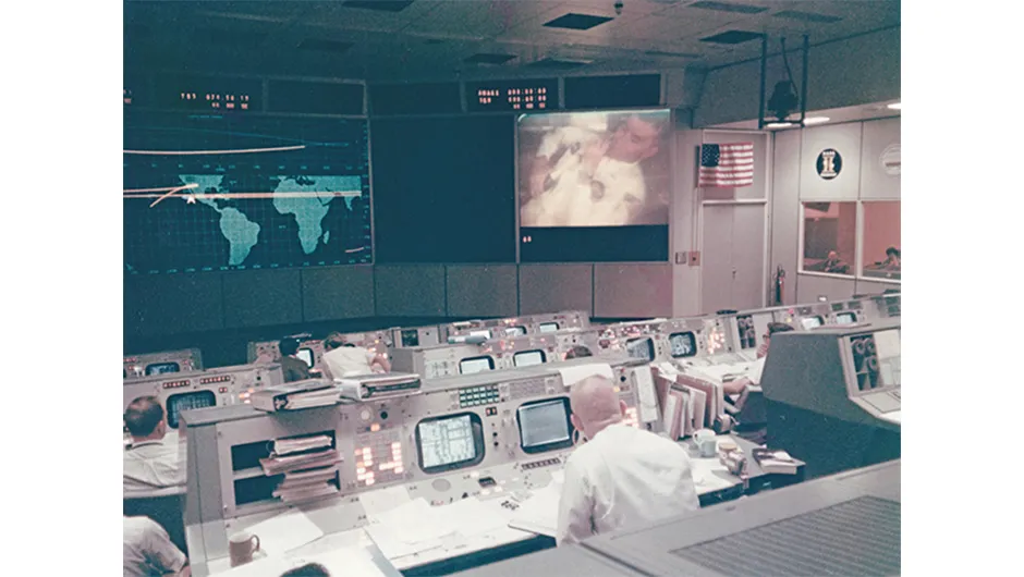 Gene Kranz watches on as the events of Apollo 13 unfold.