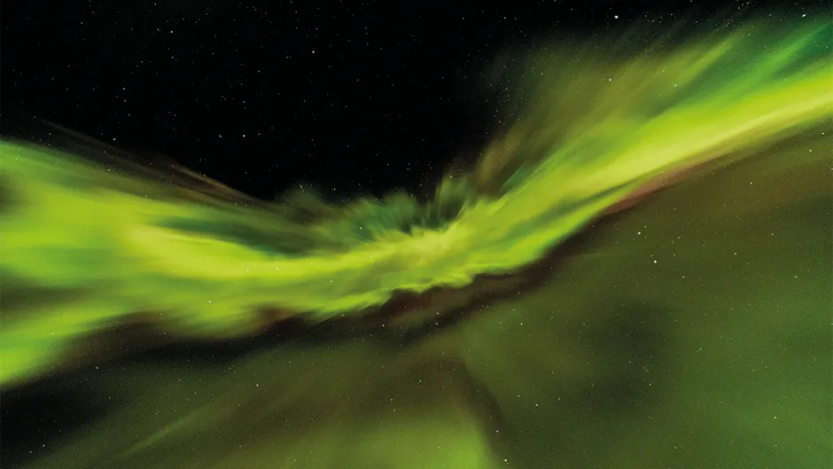 Want to photograph aurora? You’ll need to shoot fast with a short exposure if the corona passes directly above you. Credit: Jamie Carter