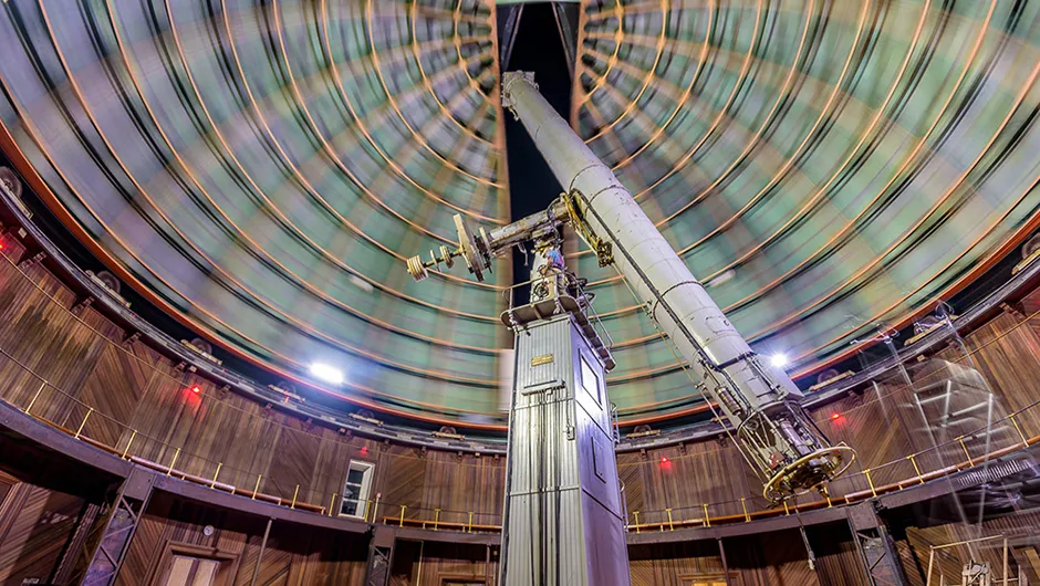 The 129-year-old, 36-inch Great Refractor used by Scott and Nick to capture modern astrophotos. Credit: UC Regents / Lick Observatory (Christopher Schodt)