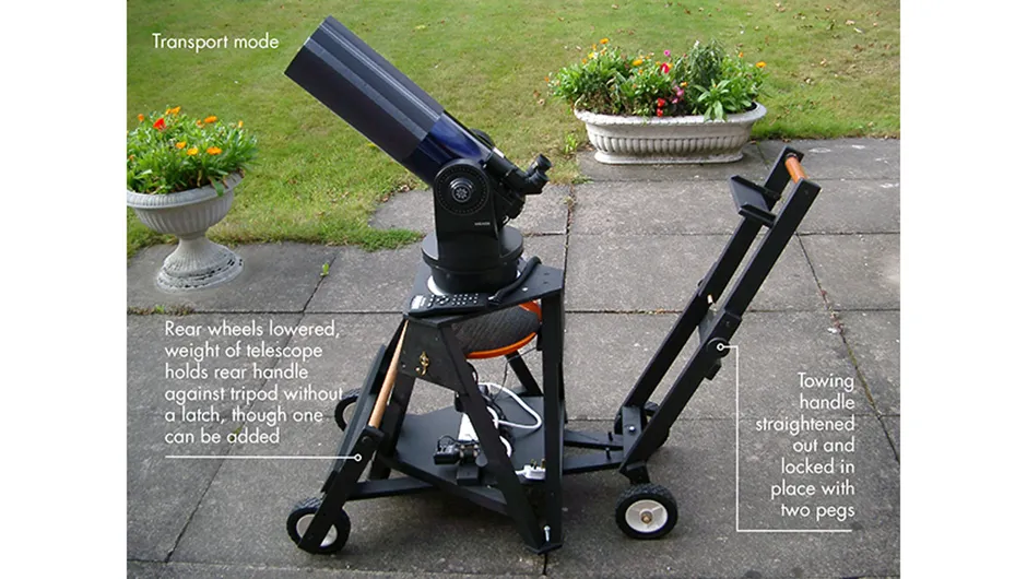 How to build a wheeled telescope tripod
